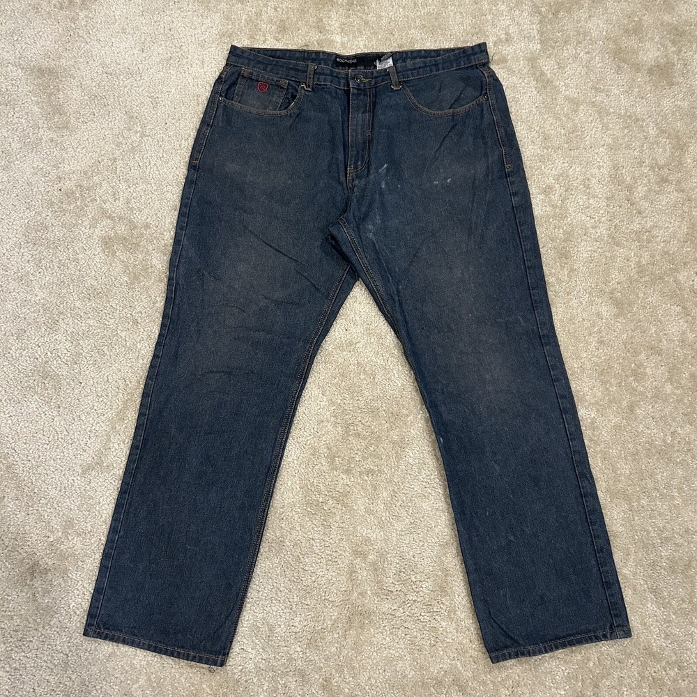 VTG Rocawear Jeans Mens Size 40‎ Blue Preowned Straight Leg Workwear Classic Fit